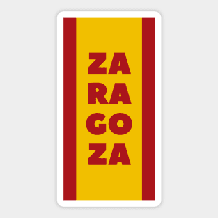 Zaragosa in Spanish Flag Color Vertical Sticker